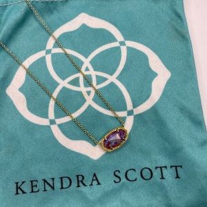 Kendra Scott purple iridescent necklace